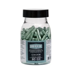 BrandNewCake Sugar Rods Metallic Groen 80gr.