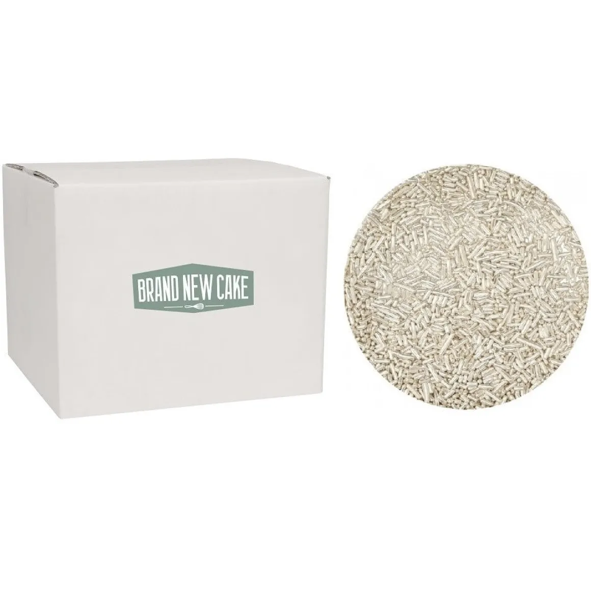 BrandNewCake Sugar Strands Metallic Zilver 10kg**