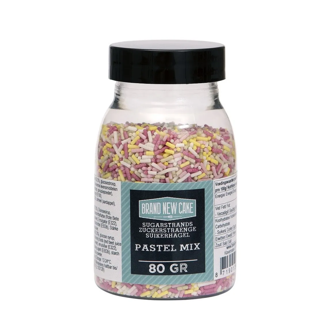 BrandNewCake Sugar Strands Pastel Mix 80gr.