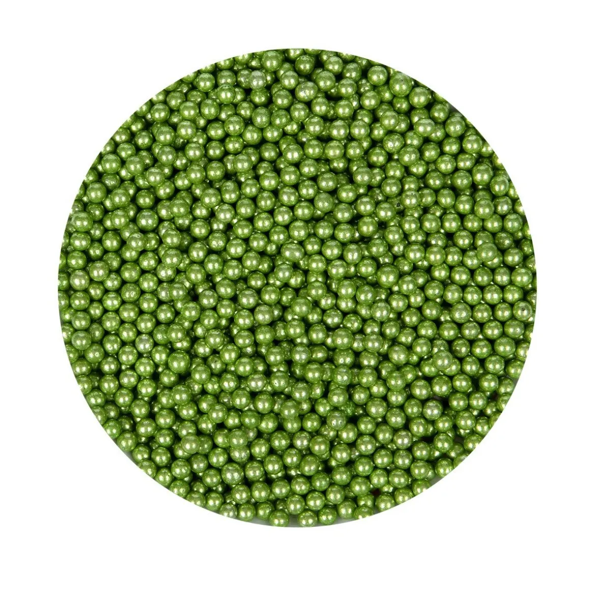 BrandNewCake Suikerparels Metallic Groen 4mm 80gr.