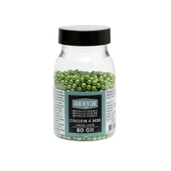 BrandNewCake Suikerparels Metallic Groen 4mm 80gr.
