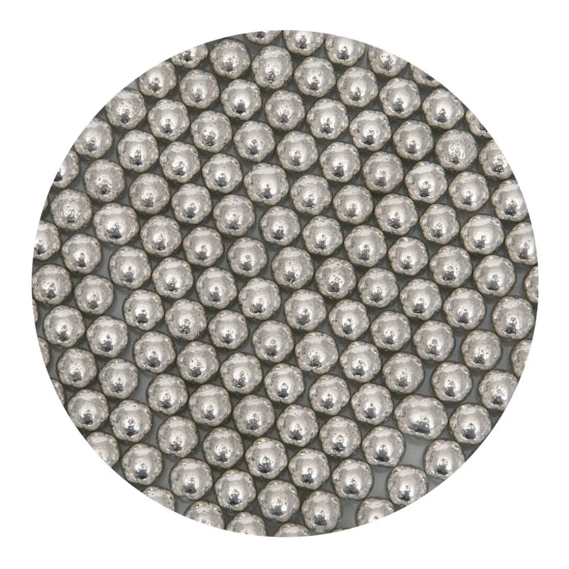 BrandNewCake Suikerparels Metallic Zilver 8mm 80gr.
