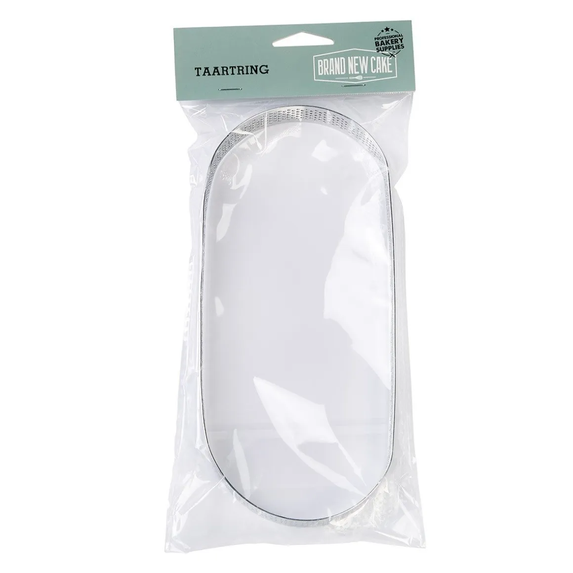BrandNewCake Taartring RVS Ovaal Geperforeerd 27x8x2cm**