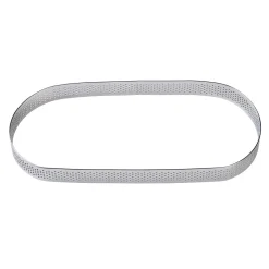 BrandNewCake Taartring RVS Ovaal Geperforeerd 22,5x9x2cm