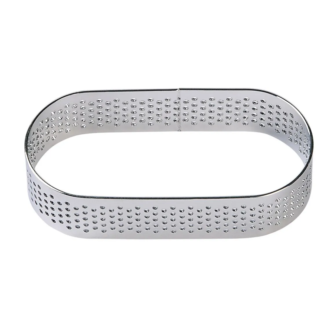 BrandNewCake Taartring RVS Ovaal Geperforeerd 8x3,5x2cm