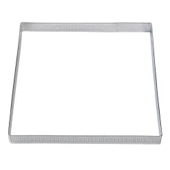 BrandNewCake Taartring RVS Vierkant Geperforeerd 20x2cm**