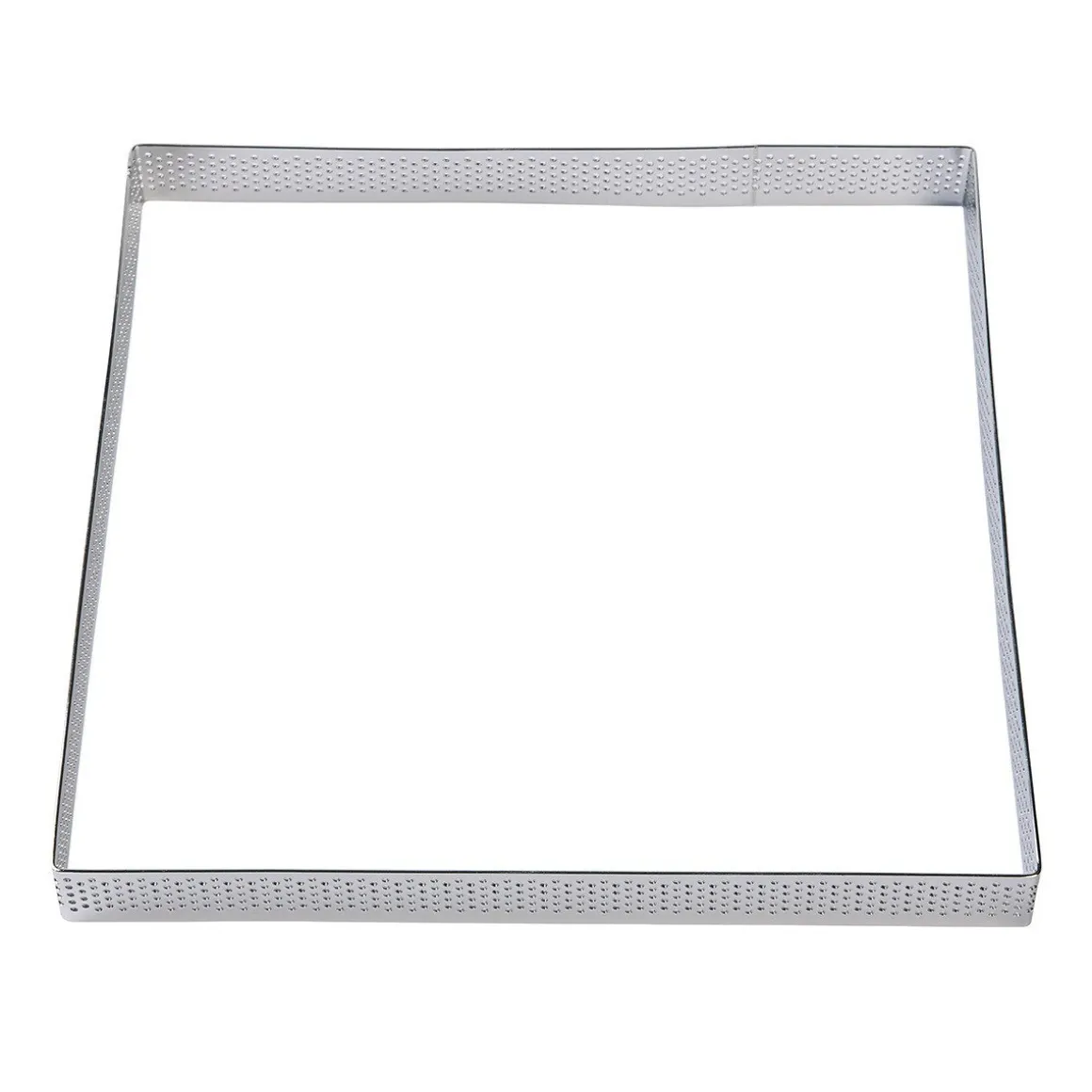 BrandNewCake Taartring RVS Vierkant Geperforeerd 20x2cm**