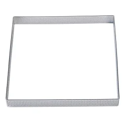 BrandNewCake Taartring RVS Vierkant Geperforeerd 17,5x2cm