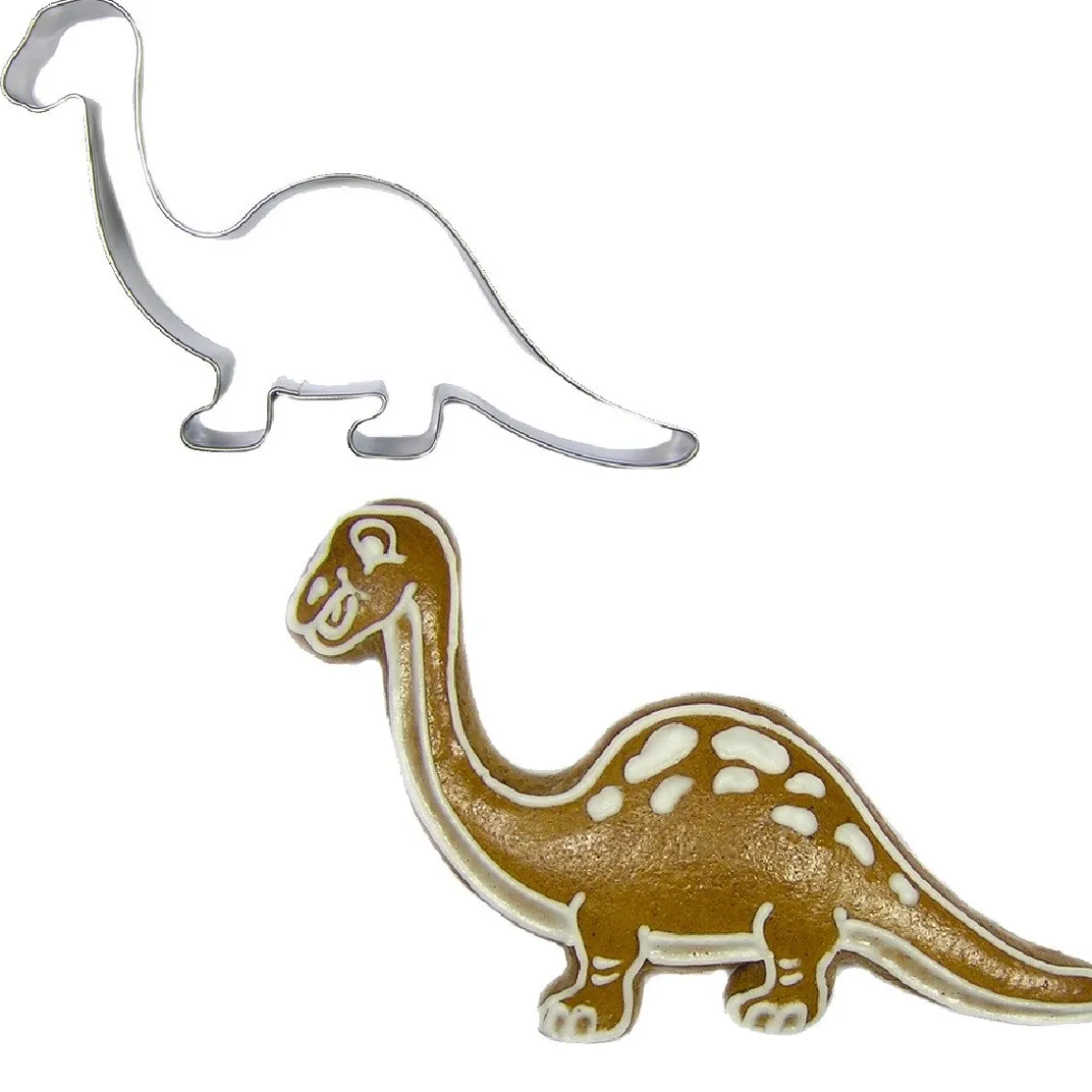 BrandNewCake Uitsteker Dino Brontosaurus RVS 10cm