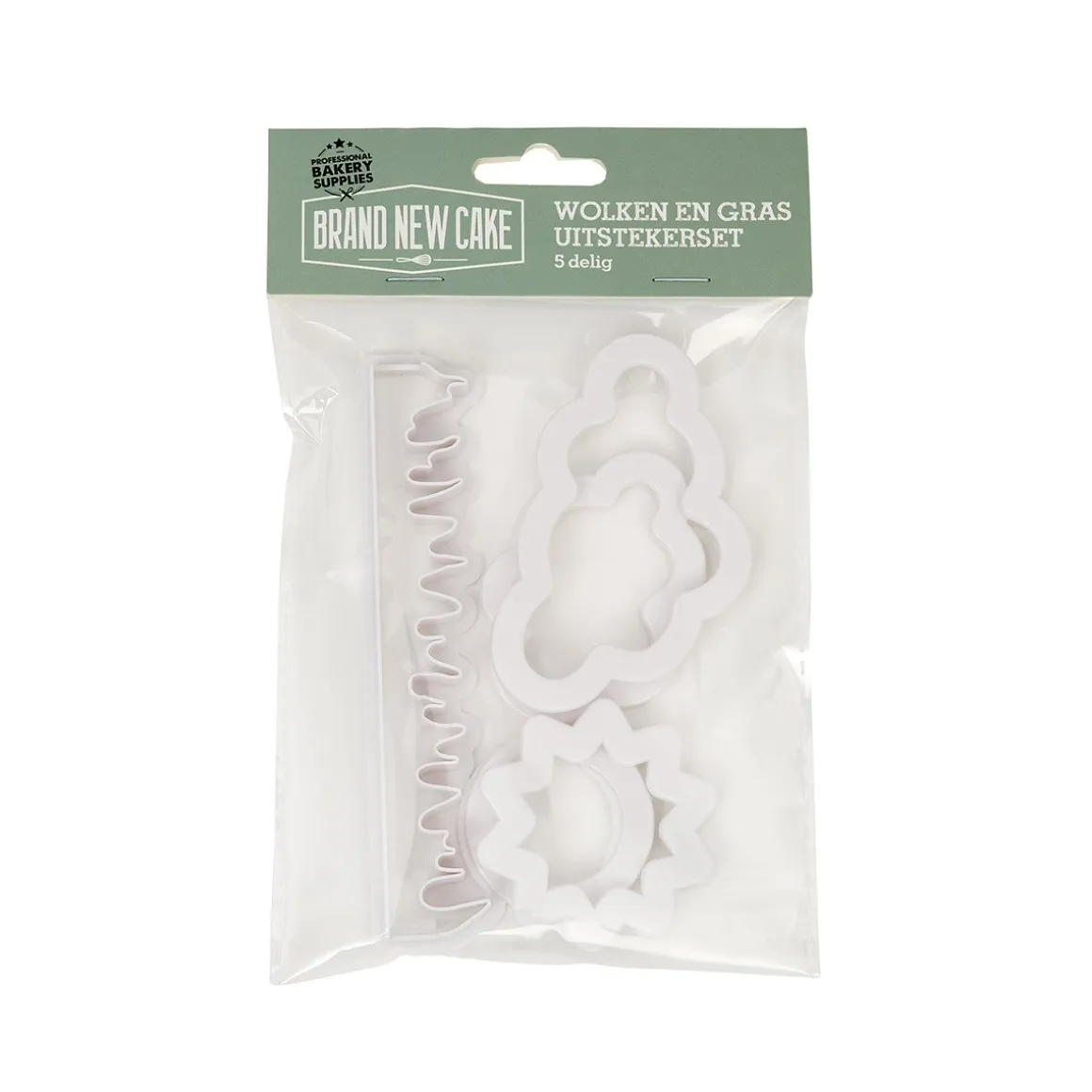 BrandNewCake Wolken & Gras Uitsteker Set/5