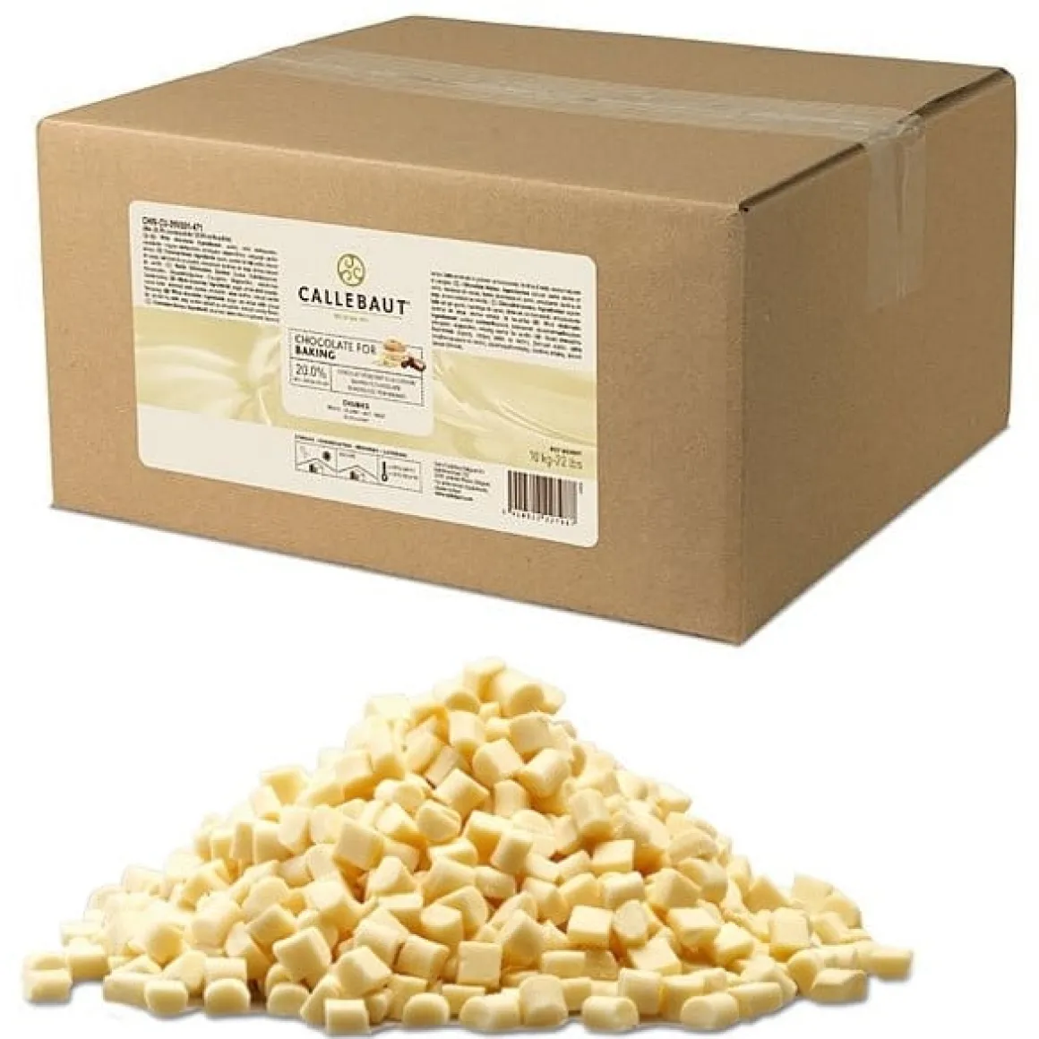Callebaut Bakvaste chocolade Chunks Wit 10 kg