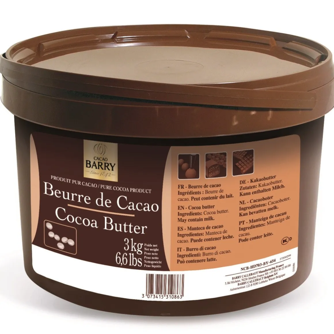 Callebaut Cacaoboter 3kg