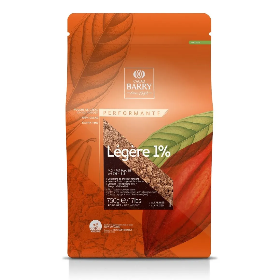 Callebaut Cacaopoeder Légère Brown 750gr