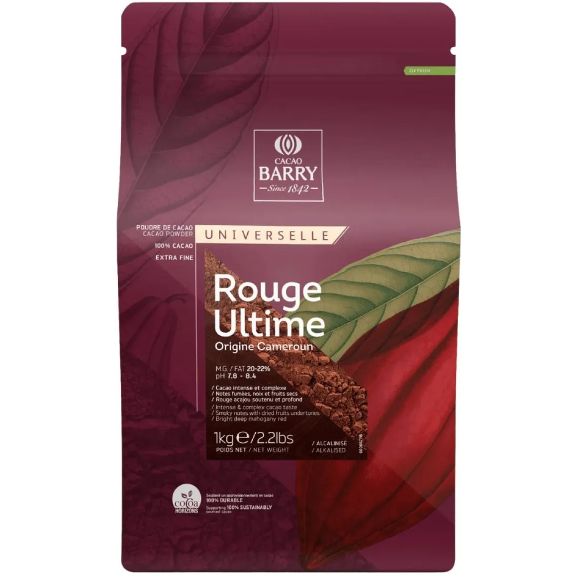Callebaut Cacaopoeder Rouge Ultime 1kg