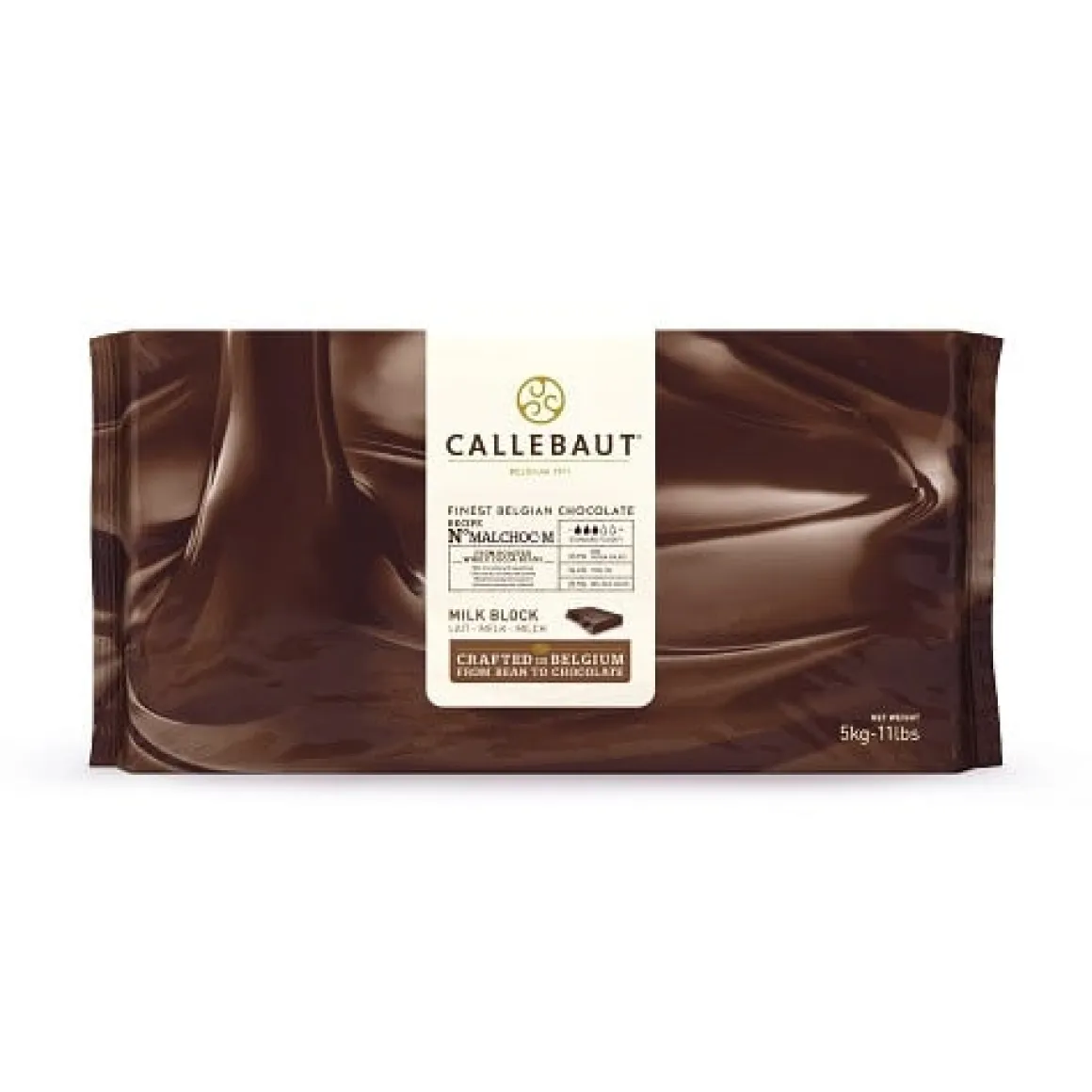 Callebaut Chocoladeblok Melk 5kg (zonder suiker)