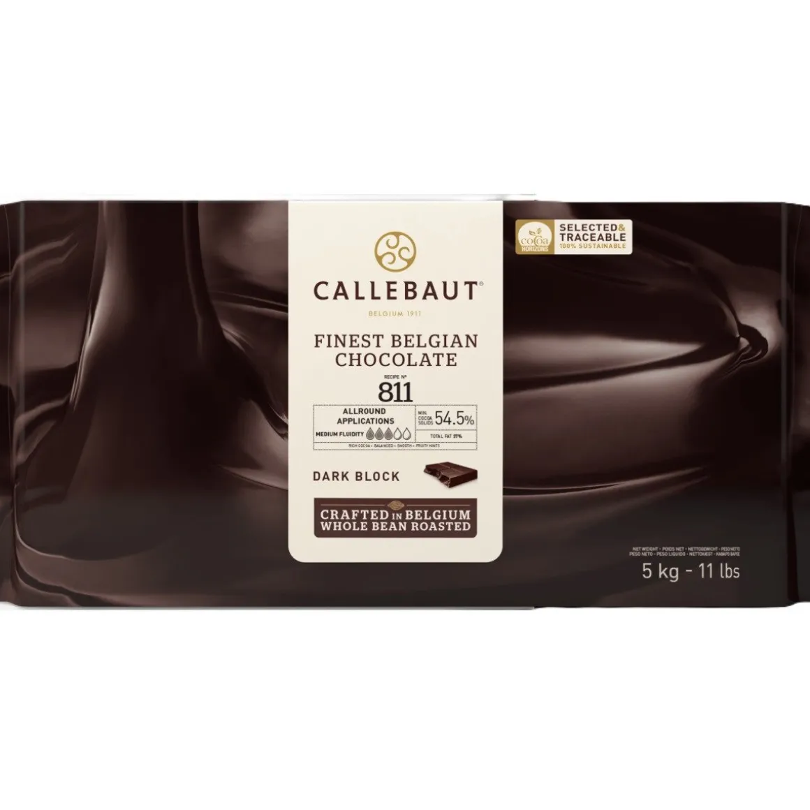Callebaut Chocoladeblok Puur (811) 5kg