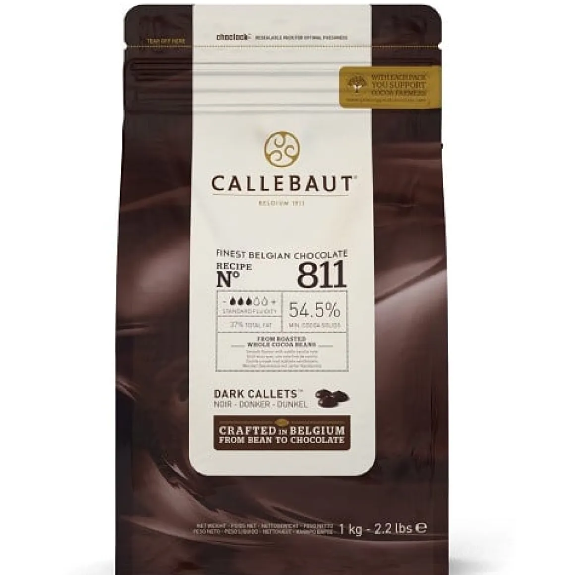 Callebaut Chocolade Callets Puur (811) 1kg