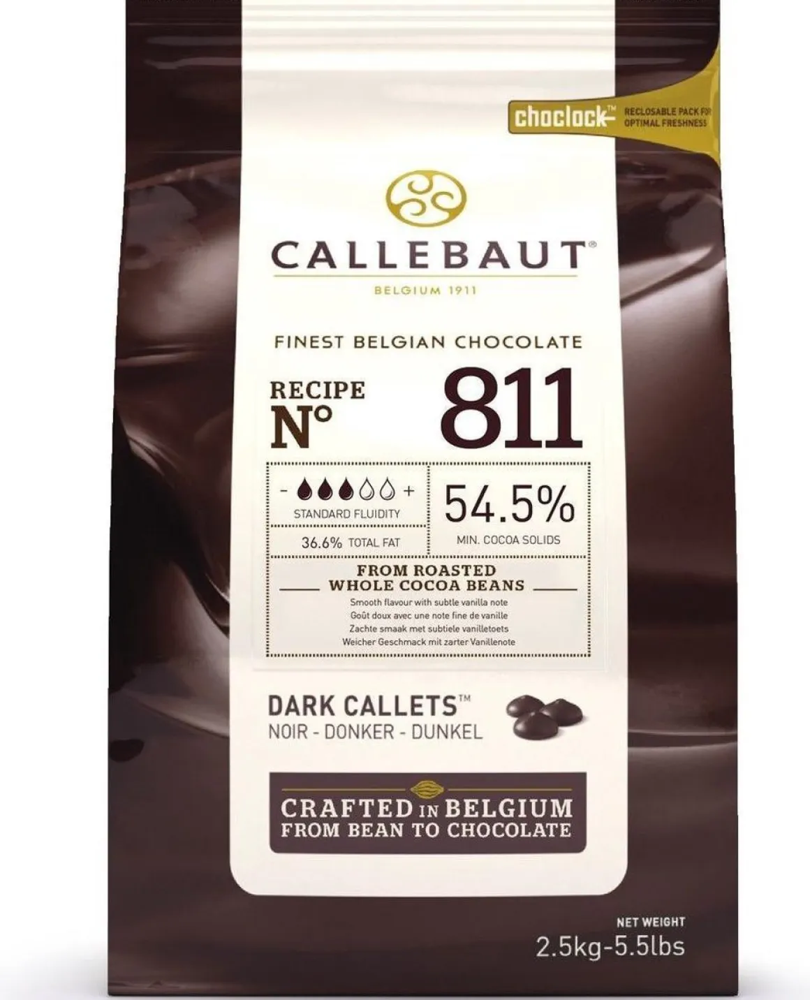 Callebaut Chocolade Callets Puur (811) 2,5 kg