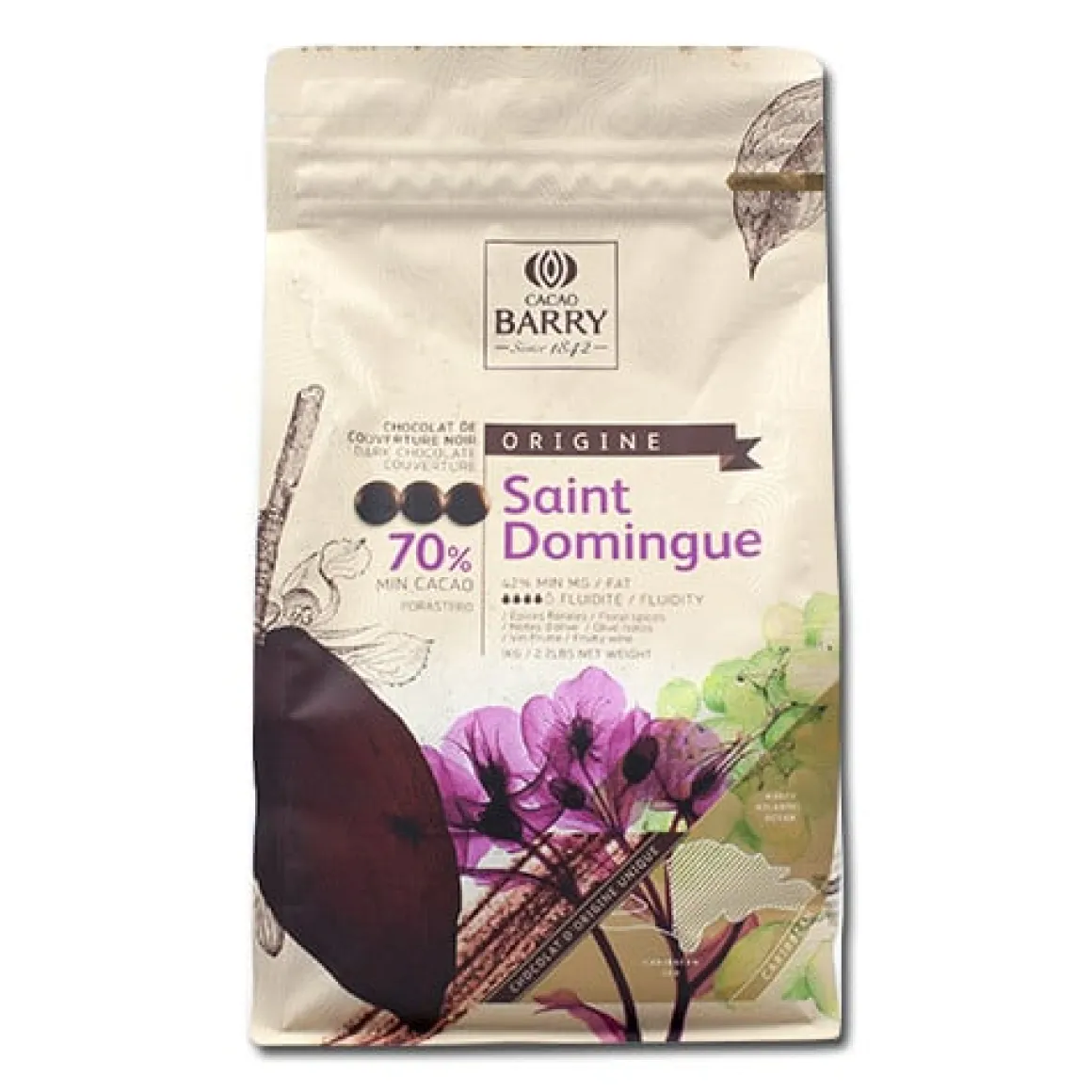 Callebaut Chocolade Callets Puur St. Domingue (70%) 1kg