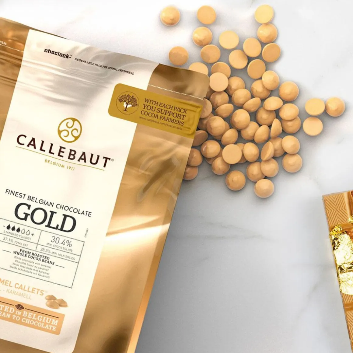 Callebaut Chocolade Callets Gold 20kg