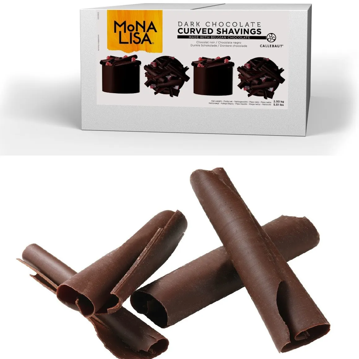 Callebaut Chocolade Curved Schaafsel Puur 2,5kg