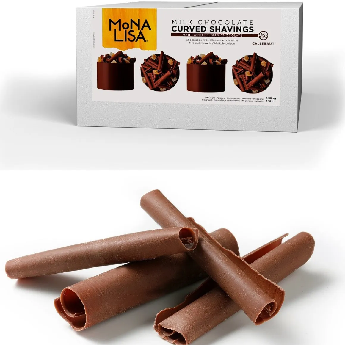 Callebaut Chocolade Curved Schaafsel Melk 2,5kg