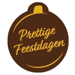 Callebaut Chocoladedecoratie Kerstbal Prettige Feestd. 252s