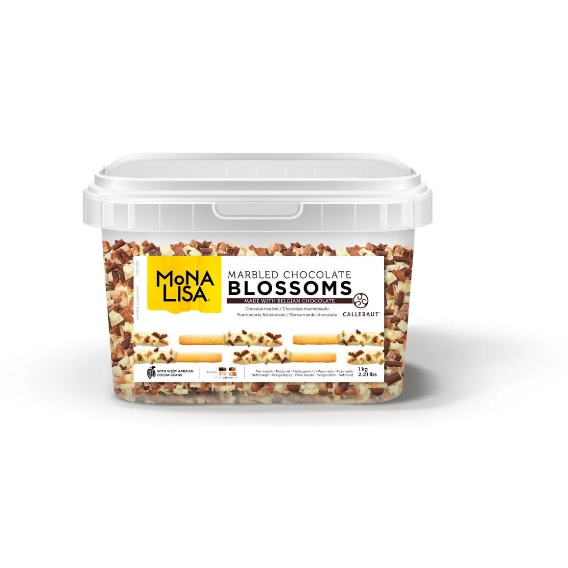 Callebaut Chocoladekrullen klein Wit en Puur 1kg