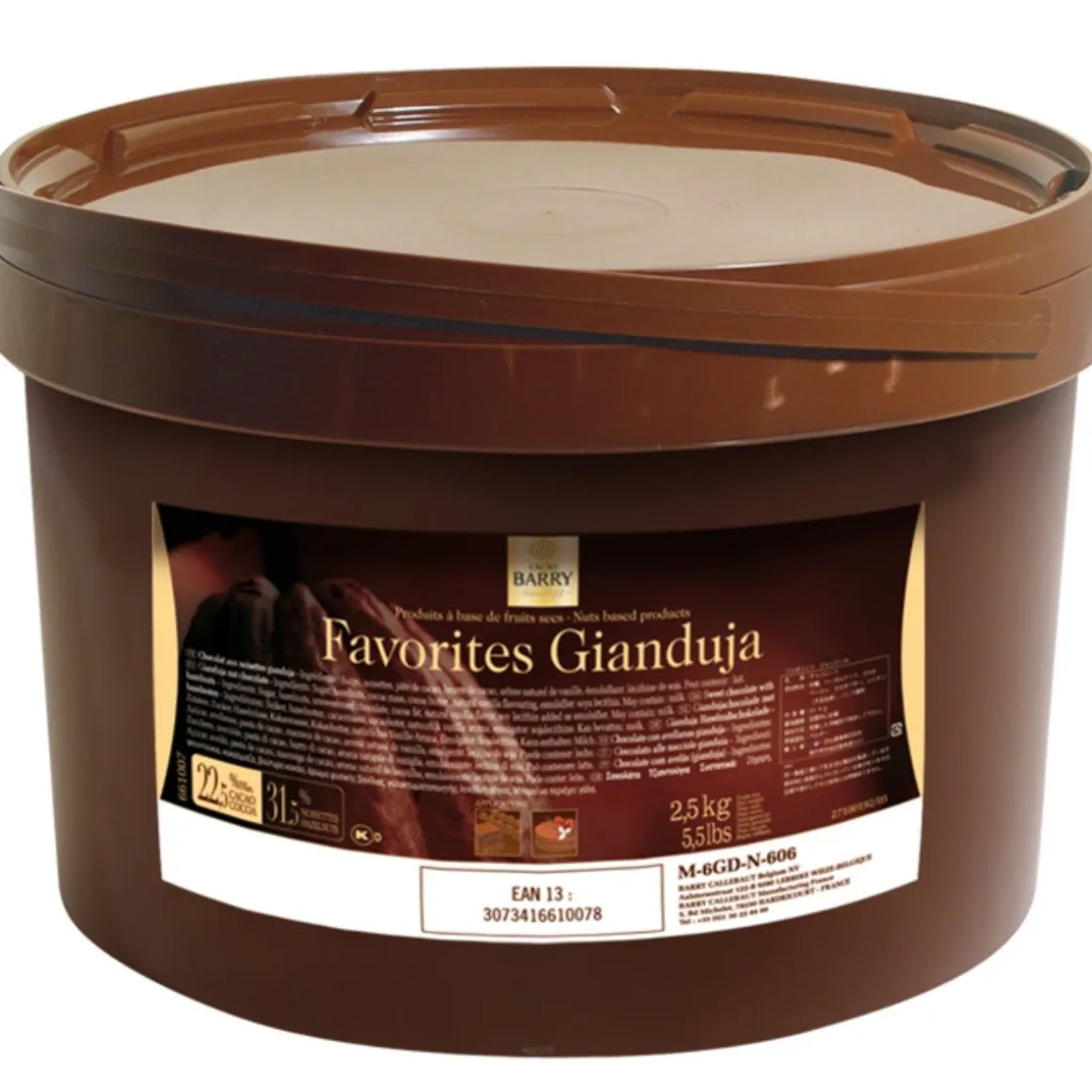 Callebaut Gianduja Puur 2,5kg