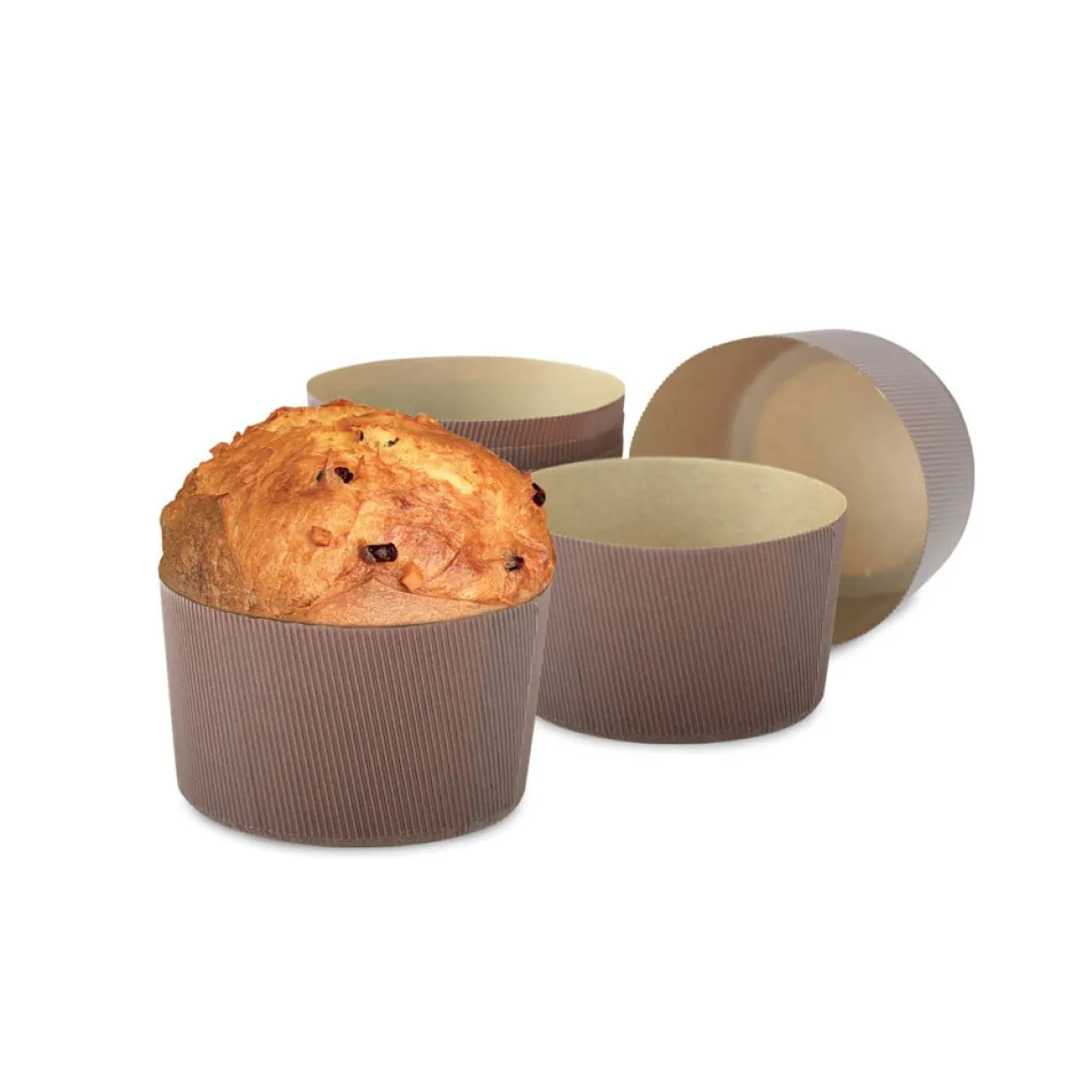 Canasta/Panettone Bakvorm Ø7x6(h) cm 12 stuks