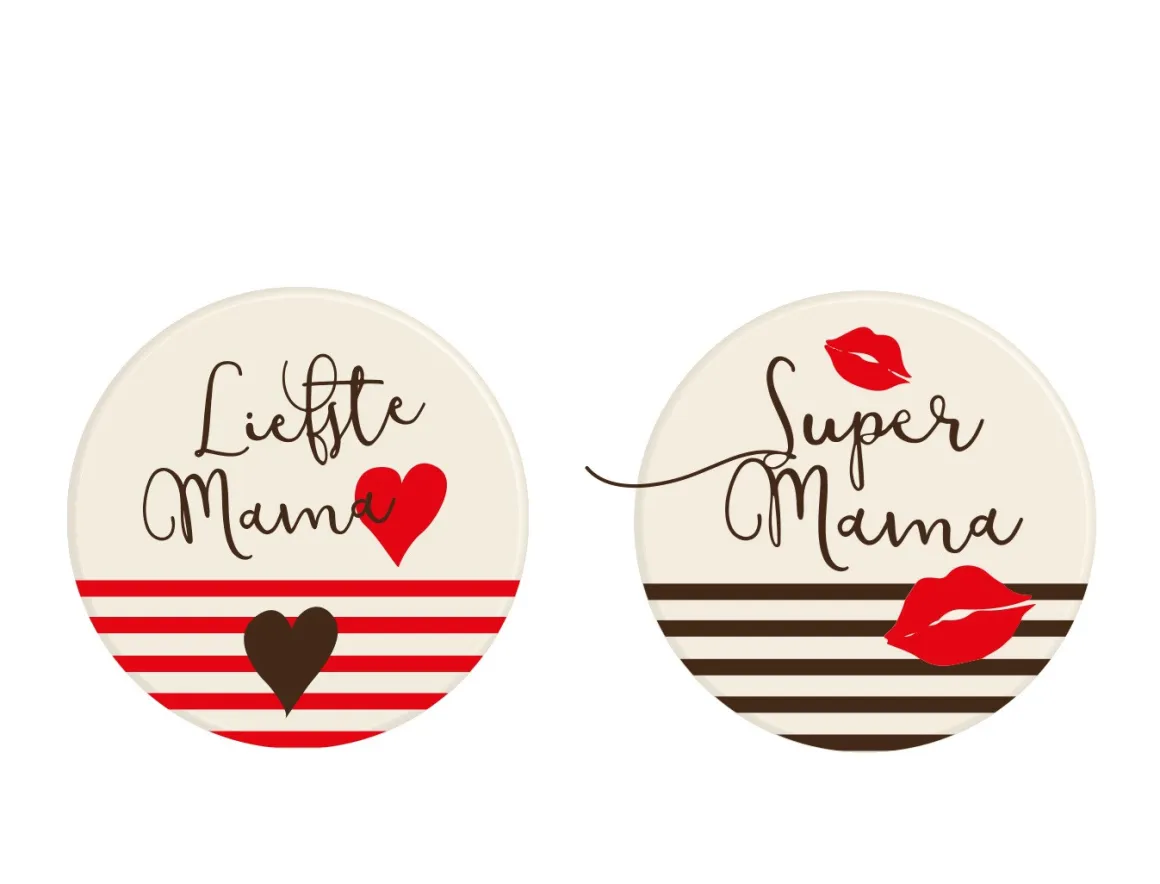 Chocoladedecoratie Liefste Mama Rond Ø3cm 54st.