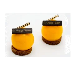 Chocoladedecoratie Vrolijk Pasen Goud 182 stuks
