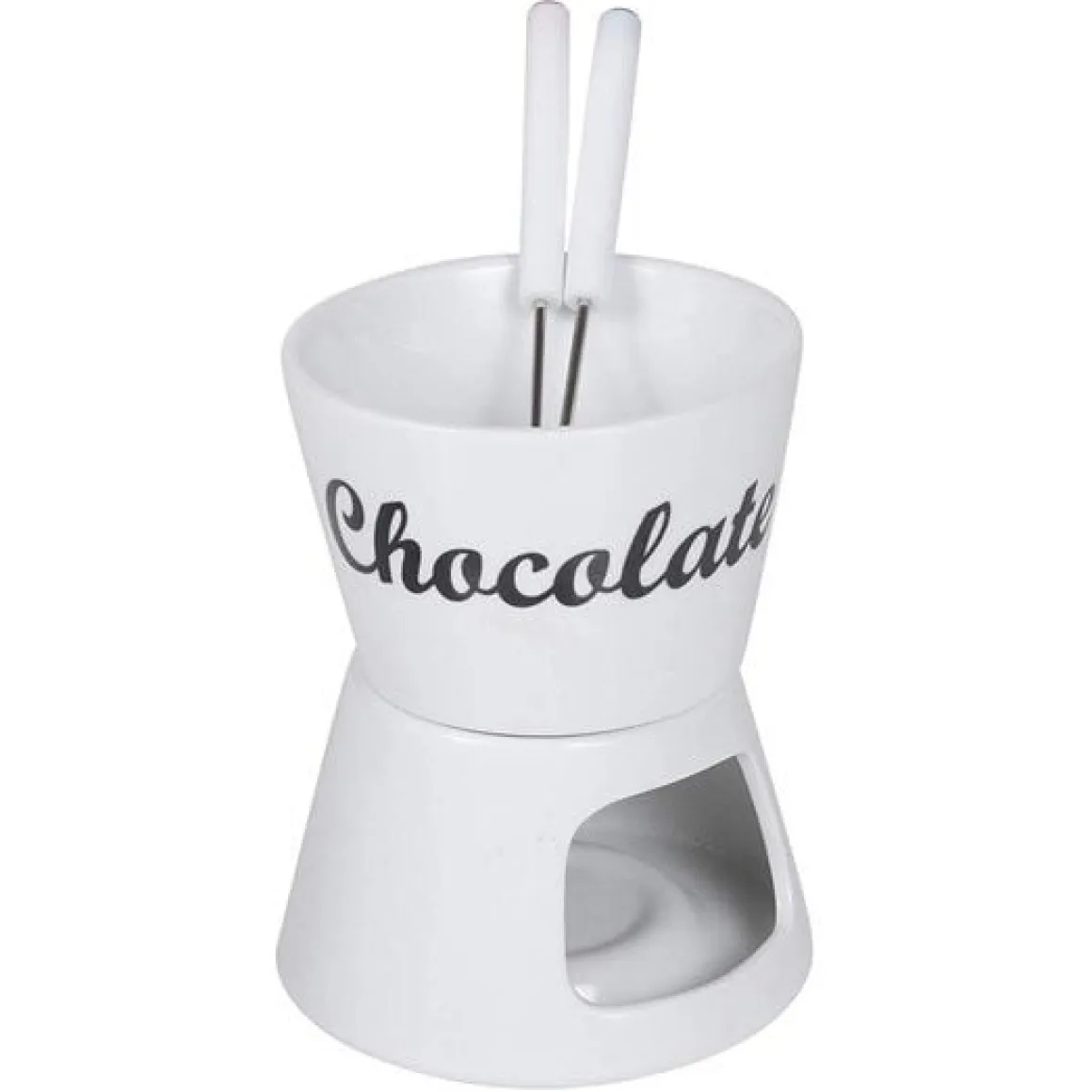Chocoladefondue Set Porselein
