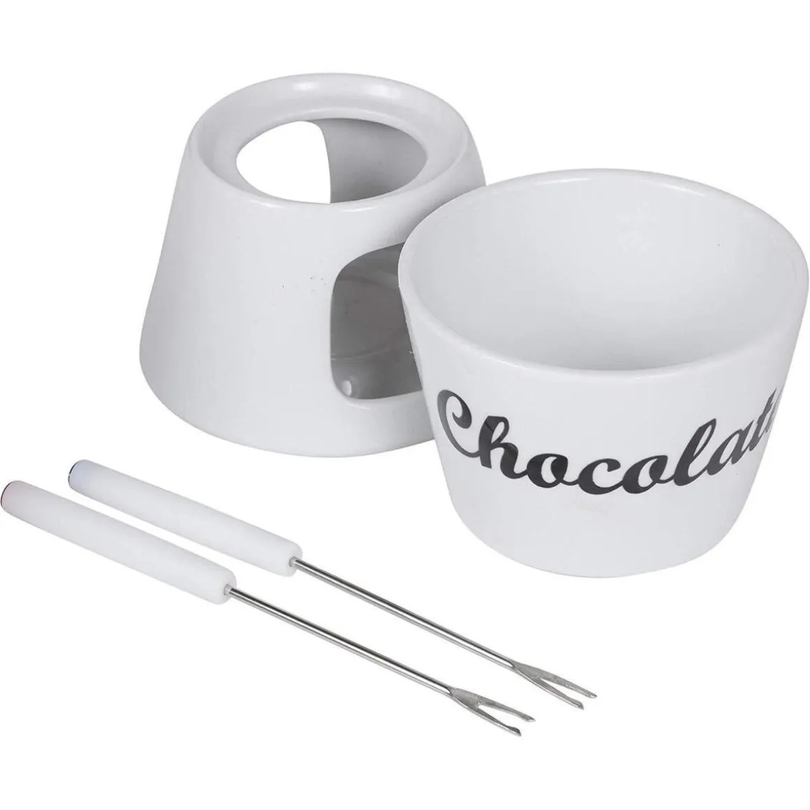 Chocoladefondue Set Porselein