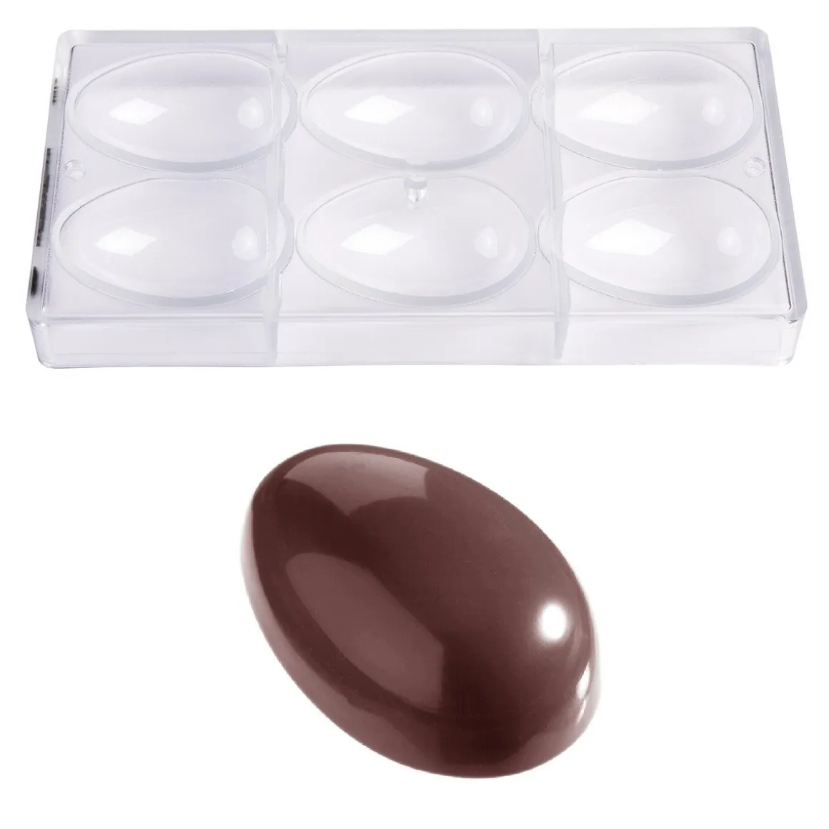 Chocolade Holvorm Chocolate World Glad Ei (3x) 81x54x30mm