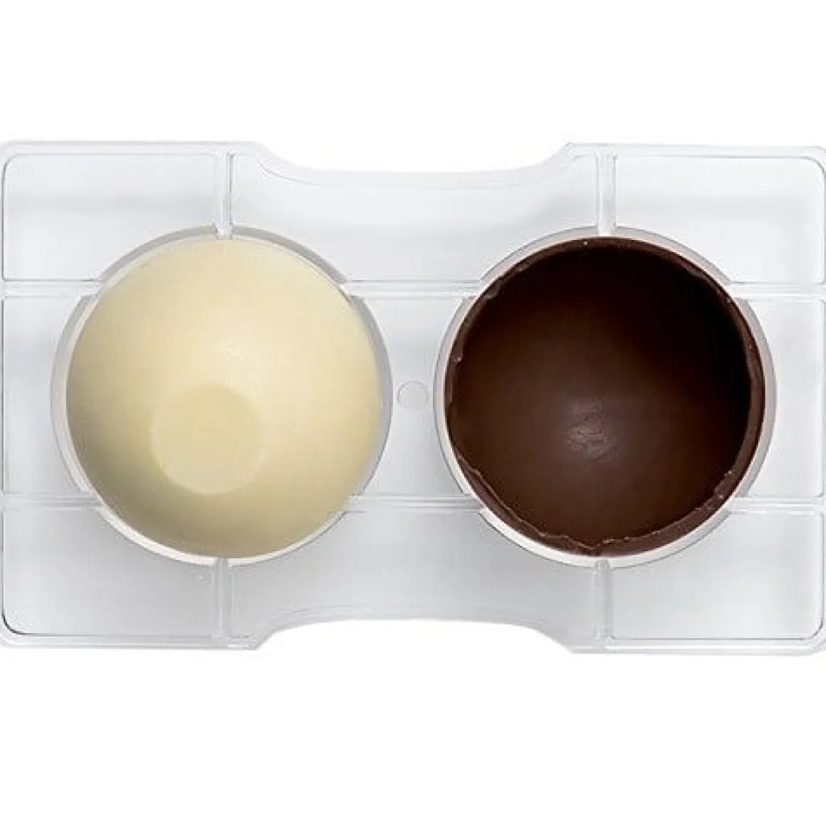 Chocolade Holvorm Halve Bol (2x) Ø100 mm