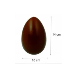 Chocolade Holvorm Pasen Half-Ei Glad (2x) 14x10x5cm.