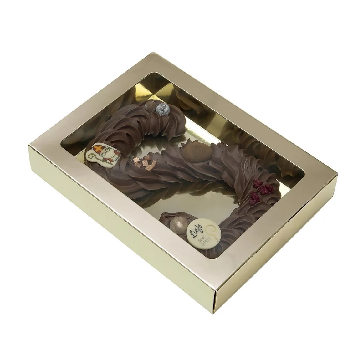 Chocoladeletterdoos GK7 Goud / Goud 3st
