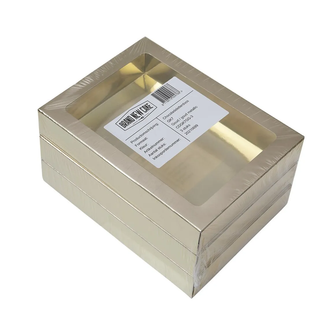 Chocoladeletterdoos GK7 Goud / Goud 3st