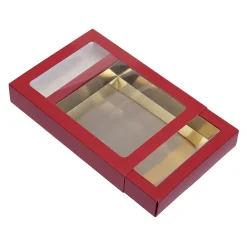 Chocoladeletterdoos GK7 Rood / Goud 3st