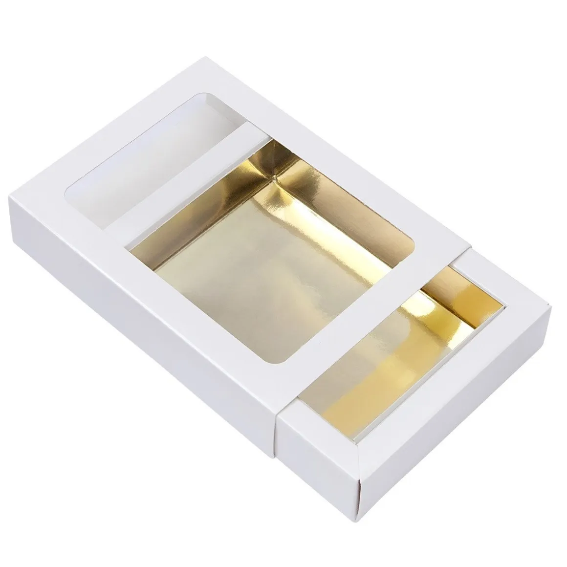Chocoladeletterdoos GK7 Wit / Goud 3st