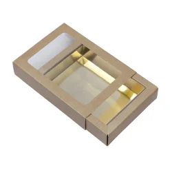 Chocoladeletterdoos Klein GK1 Kraft / Goud 26st