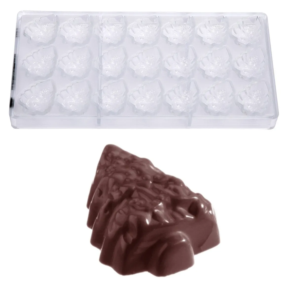 Chocolademal Chocolate World Kerstboom (21x) 40x30x15mm