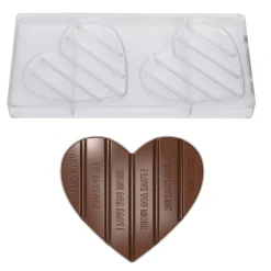 Chocolademal Chocolate World Tablet Hart (2x) 125x110x10mm