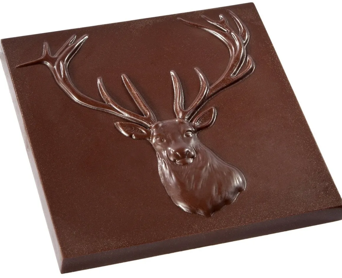 Chocolademal Chocolate World Tablet Hert (2x) 8,5x8,5cm