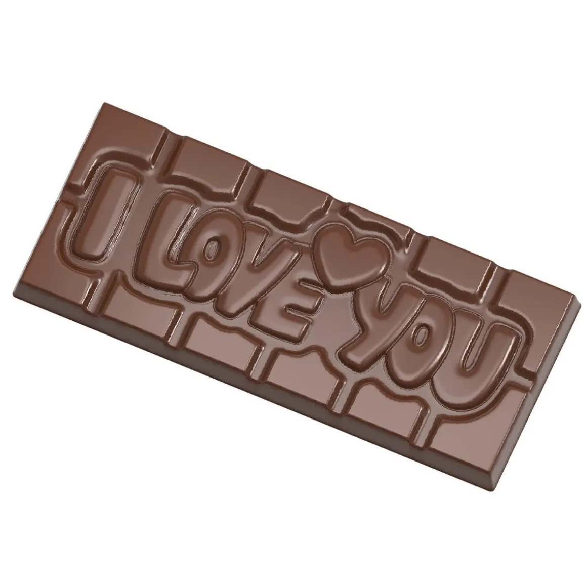 Chocolademal Chocolate World Tablet I Love You (4x) 118x50mm