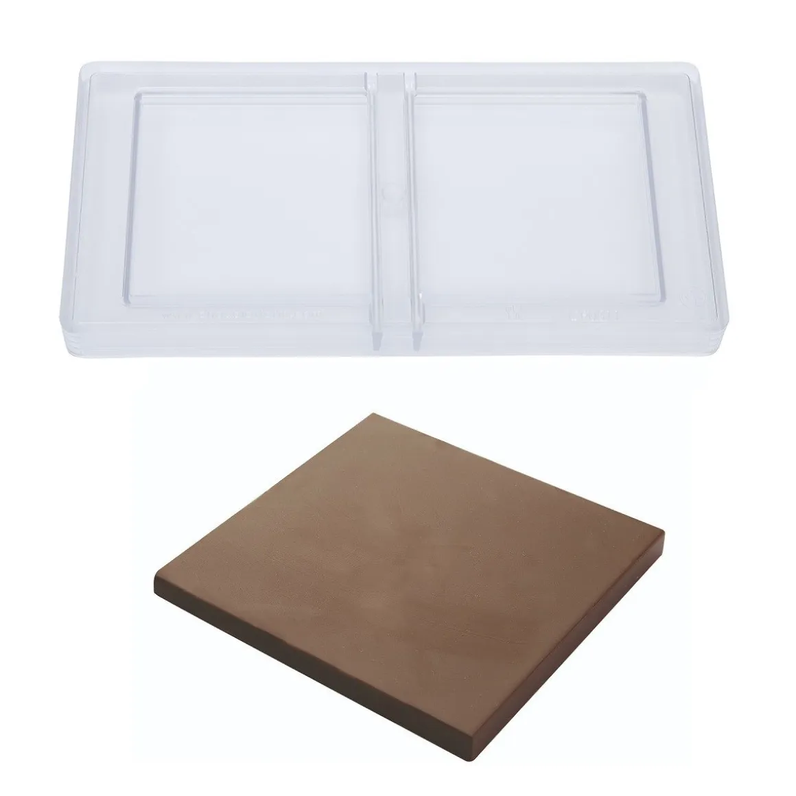 Chocolademal Chocolate World Tablet Vierkant (2x) 100x8,5mm