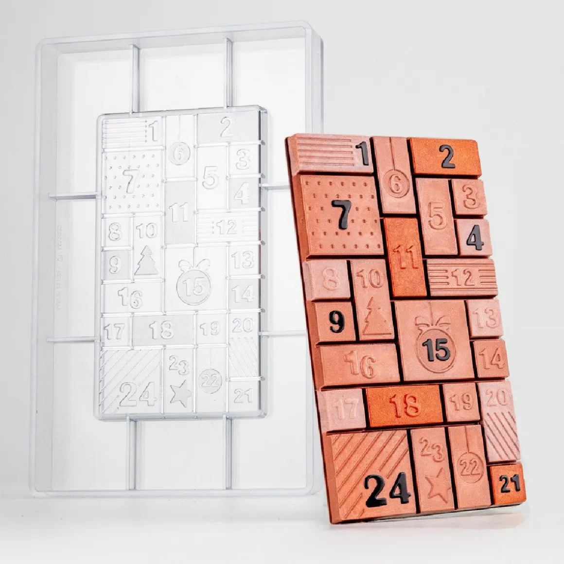 Chocolademal Countdown Adventskalender Tablet 10x18cm