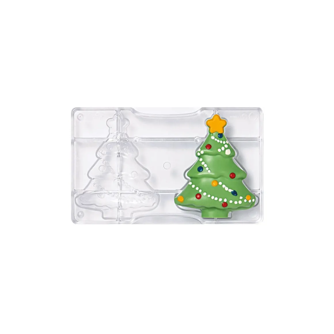 Chocolademal Kerstboom (2x) 85x105 mm