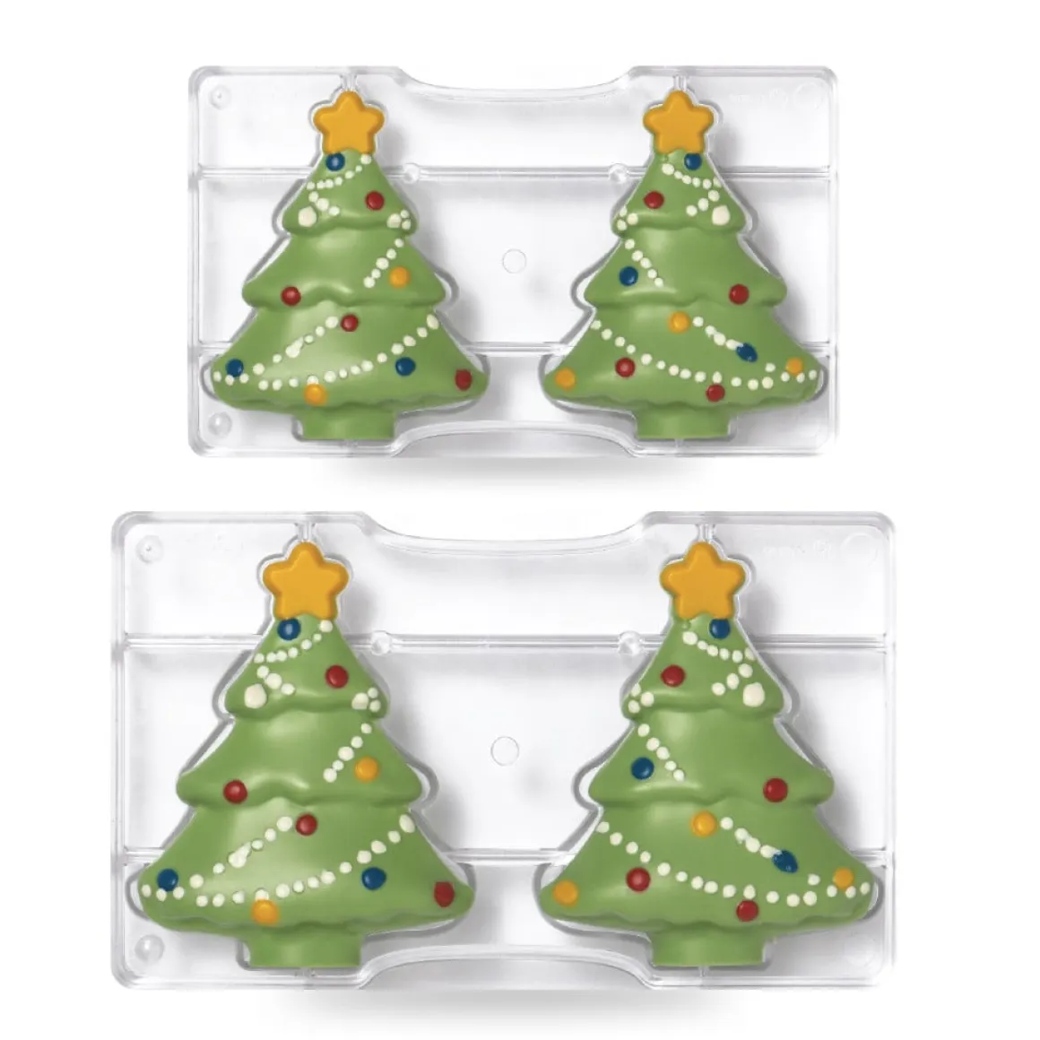 Chocolademal Kerstboom (2x) 85x105 mm